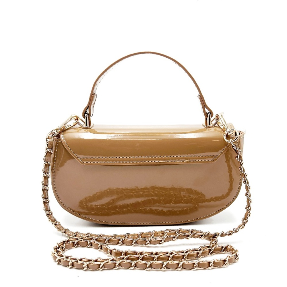 Valentino Orlandi Glossy Beige Crossbody Bag - Picture 2 of 5
